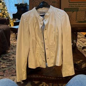 White leather jacket